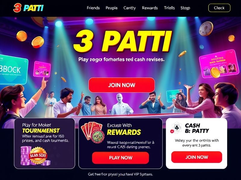 3 Patti offers an immersive experience for card game enthusiasts. Play Teen Patti and poker with friends and win exciting prizes.